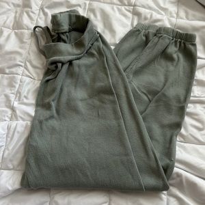 SKIMS waffle jogger sage color size S